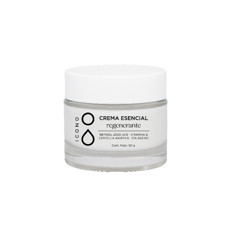 Icono crema regenerante Retinol, Vit E, Centella Asiat, Colágeno 50 Gr