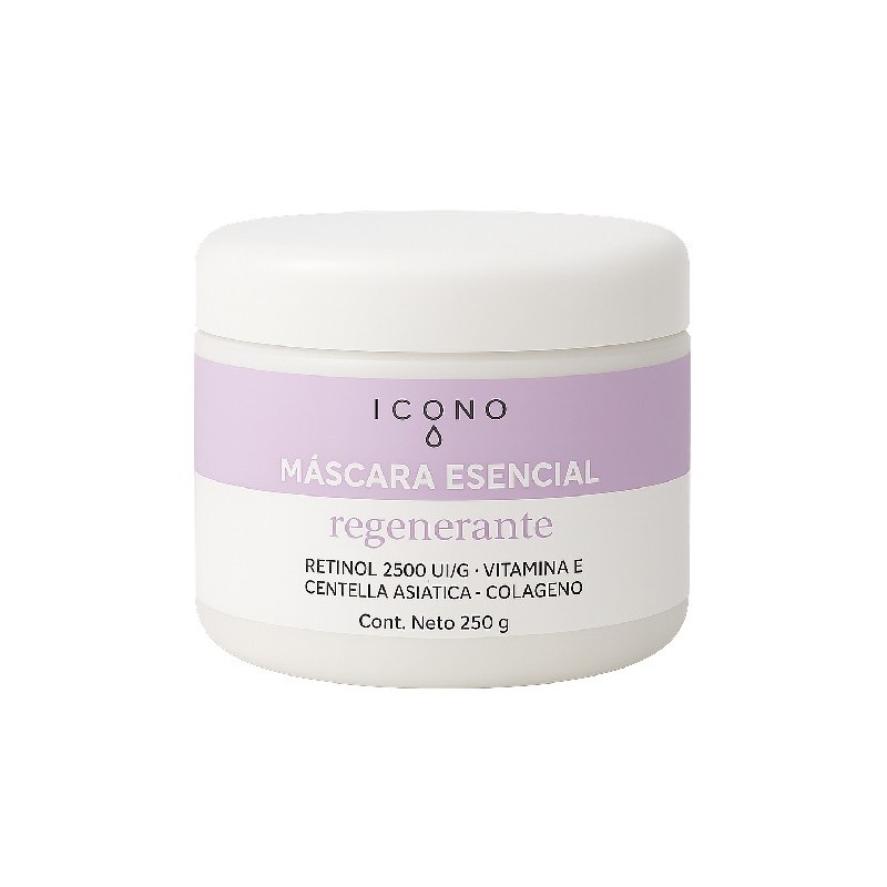 Icono Máscara regenerante Retinol, Vit E, Centella Asiat, Colágeno 250 Grs.