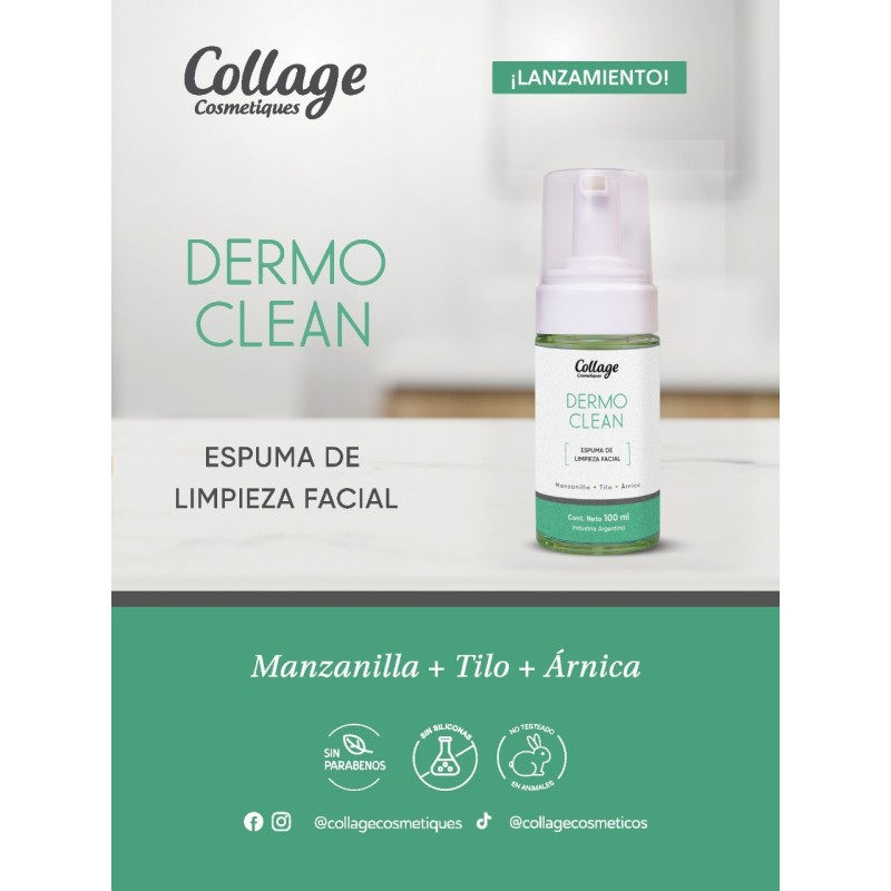 Collage Espuma de Limpieza  DERMO CLEAN Manzanilla, Tilo y Árnica 100 ml