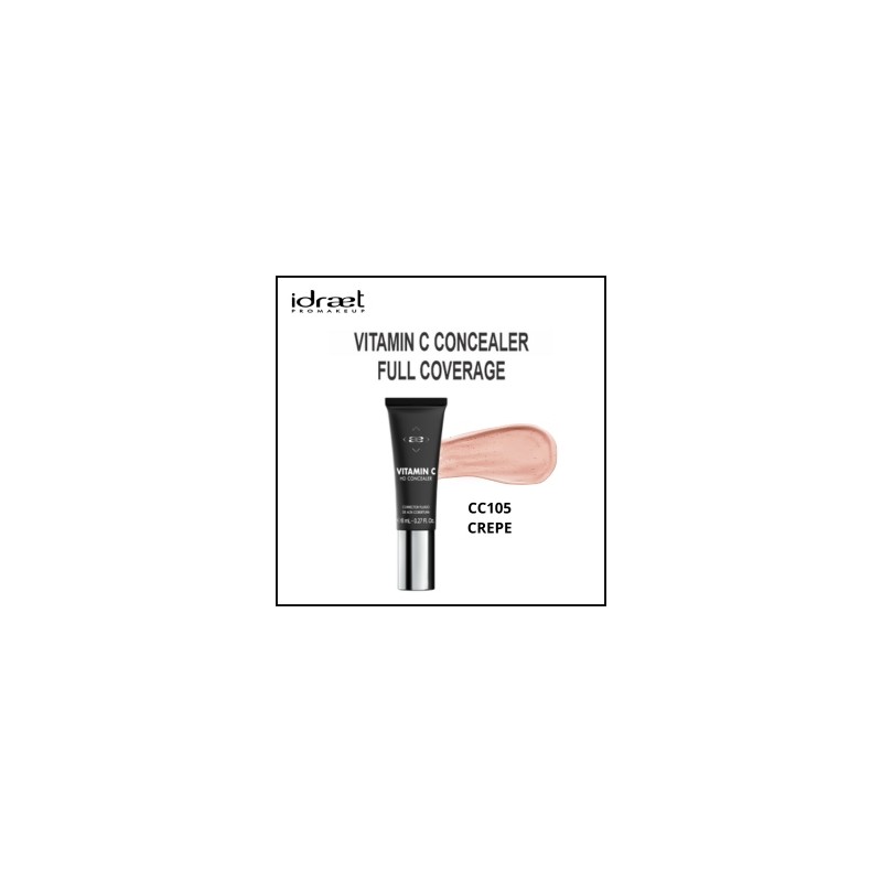 Corrector de Muy Alta Cobertura VITAMIN C CONCEALER Tono CC105 Crepe IDRAET